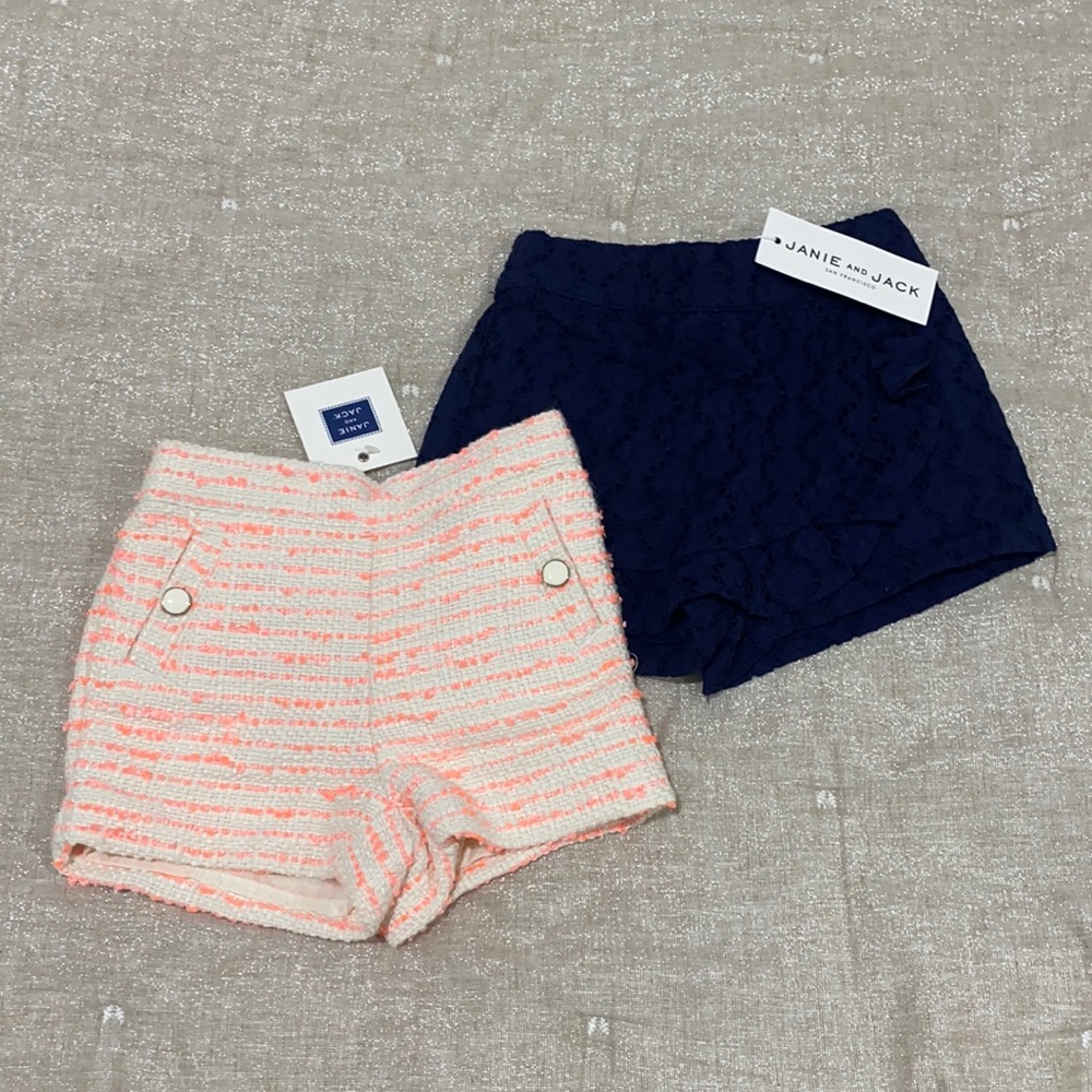 BRAND NEW Set of 2 Adorable Baby Girl Shorts